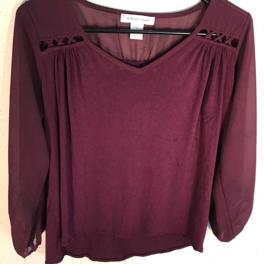 August Silk Soft Stretch Pull-on Top S